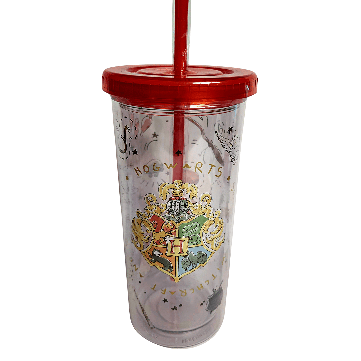 Silver Buffalo Tumbler Harry Potter Hogwarts Tumbler With Straw HP15698F