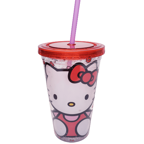 Silver Buffalo Tumbler Sanrio Hello Kitty Snow Globe & Glitter Tumbler 16oz KTY2168S