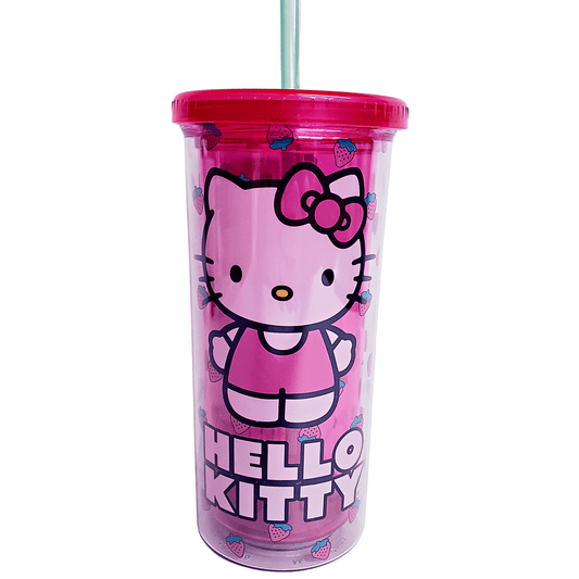 Silver Buffalo Tumbler Sanrio Hello Kitty Tumbler With Straw KTY4018F-f