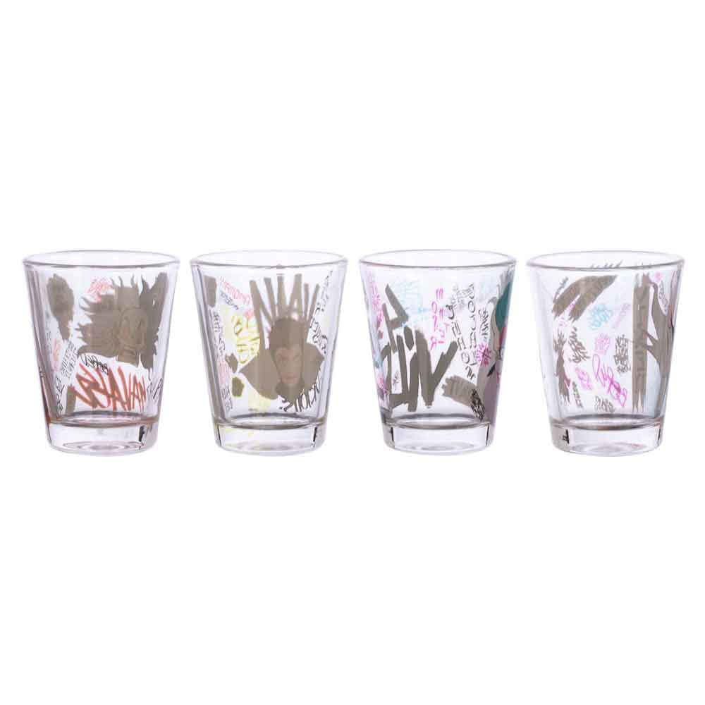 4 Disney Lilo & Stitch Glassware 10 oz STITCH Glasses Set